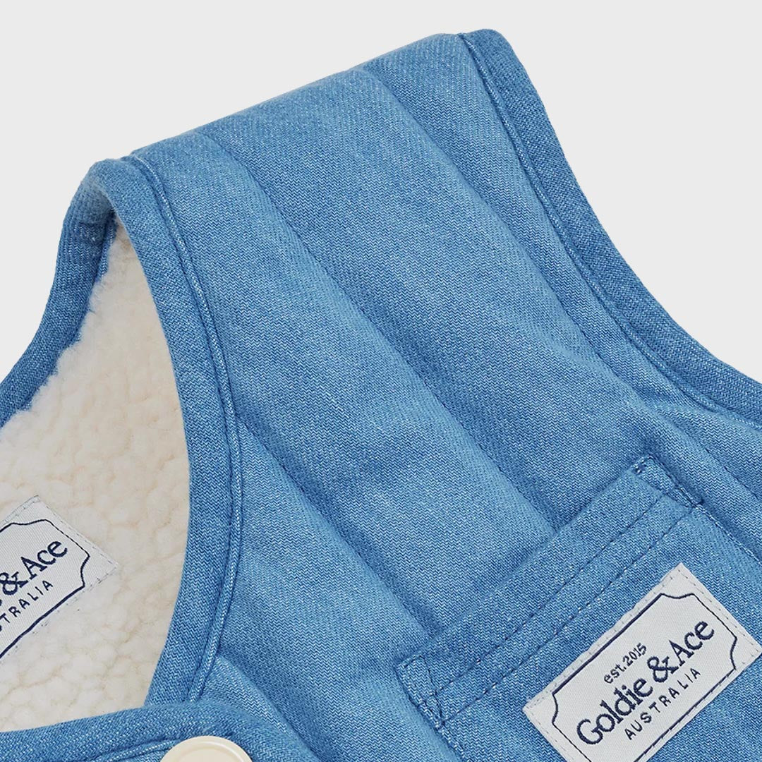 Reversible Chambray Button Vest