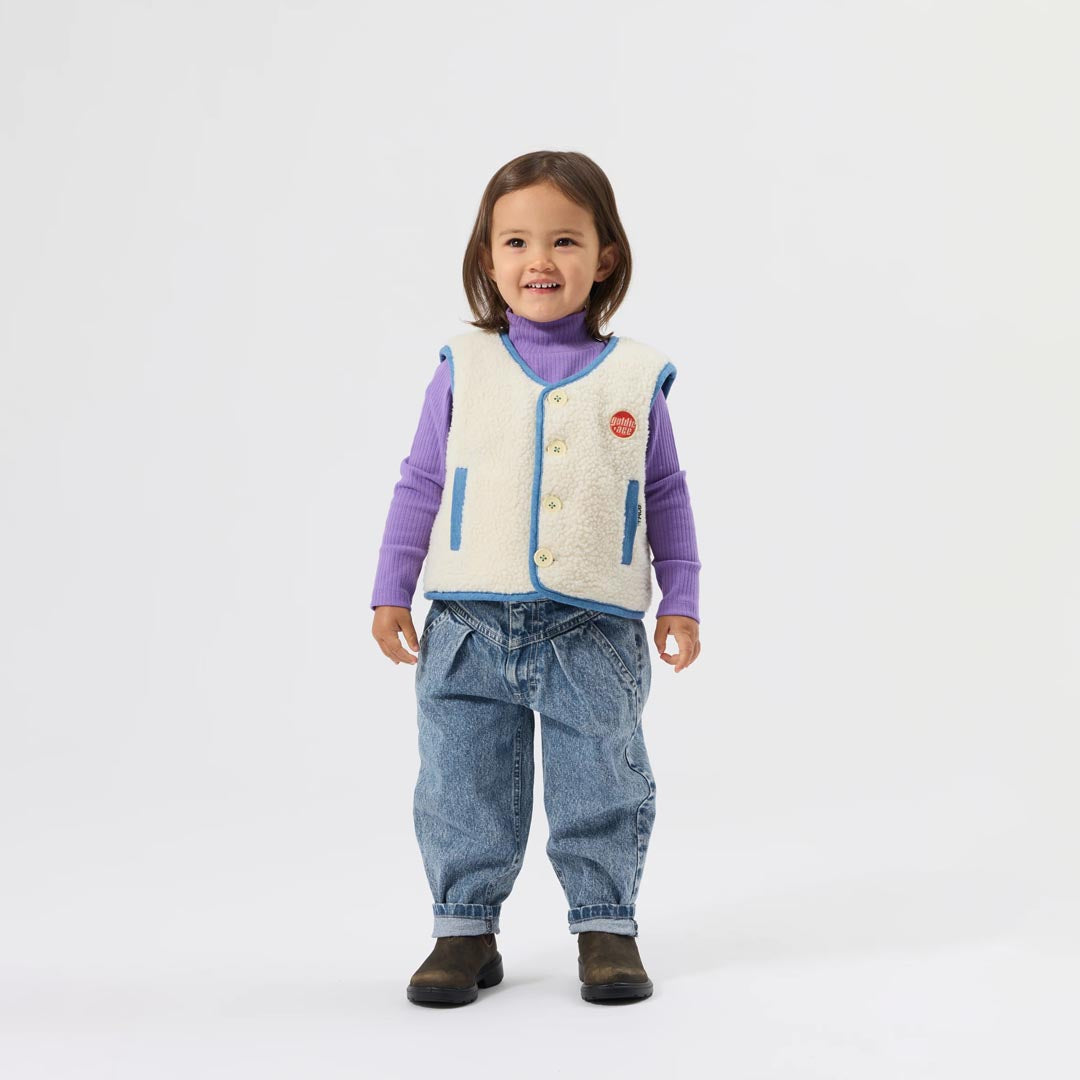 Reversible Chambray Button Vest