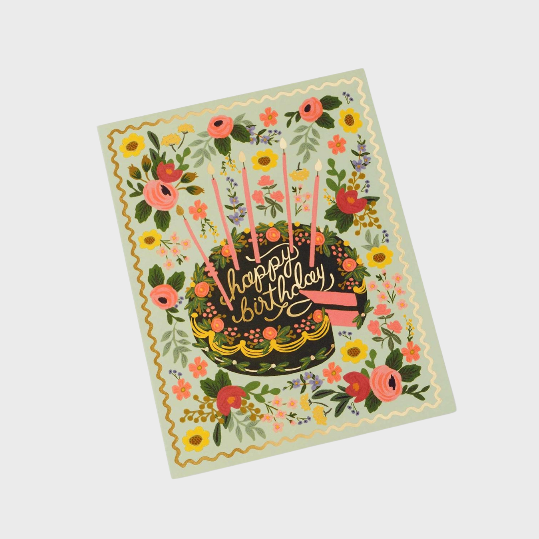 BIRTHDAY CARD | FLORAL CAKE BIRTHDAY