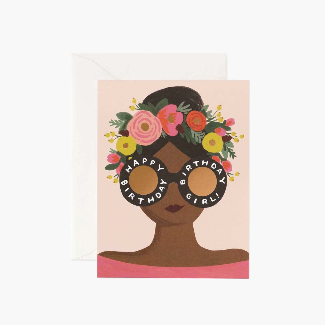 BIRTHDAY CARD | FLOWER CROWN GIRL