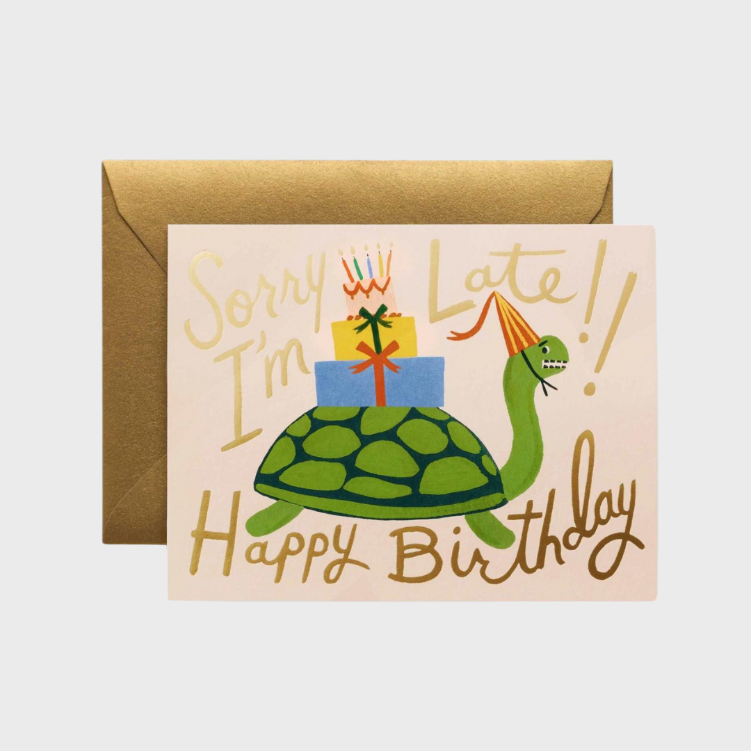 BIRTHDAY CARD | TURTLE BELATED BIRTHDAY