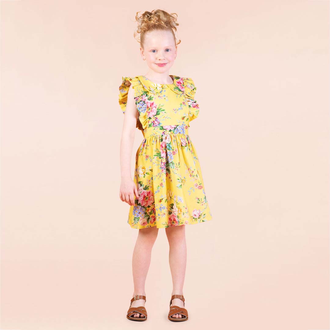 BEATRICE PETER PAN DRESS | YELLOW