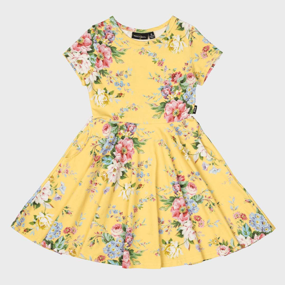 BEATRICE WAISTED DRESS | YELLOW