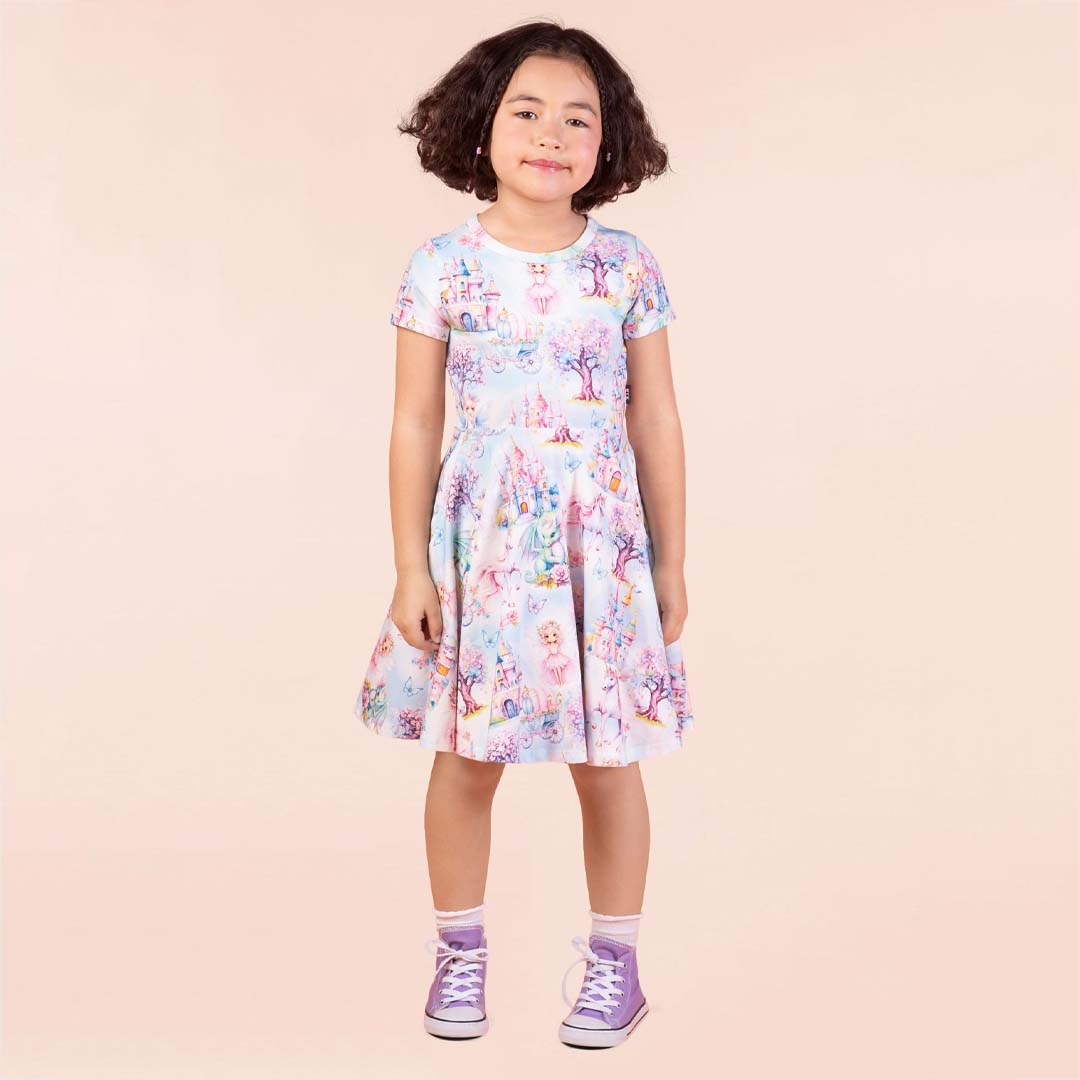 FAIRY LAND WAISTED DRESS | RAINBOW