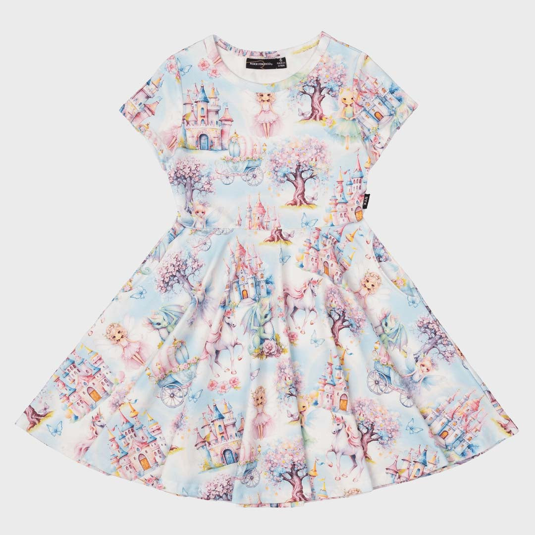 FAIRY LAND WAISTED DRESS | RAINBOW