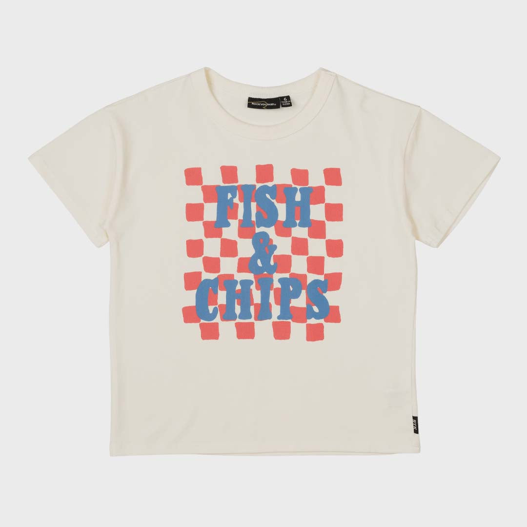 FISH AND CHIPS T-SHIRT | CREAM