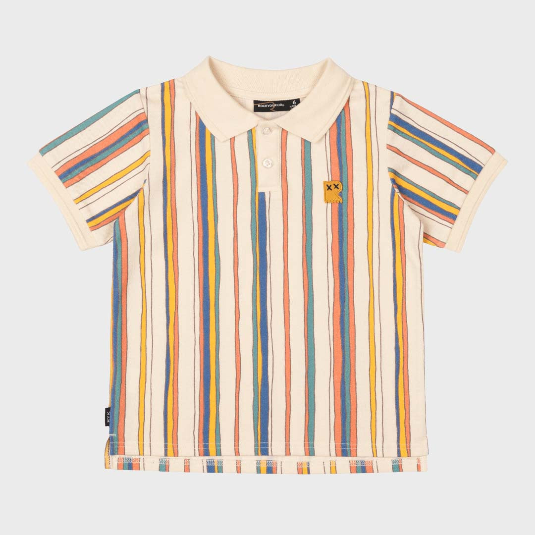 STRIPE POLO T-SHIRT | STRIPE