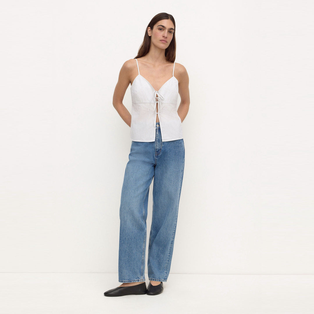 Assembly Label Ruth Cotton Tie Top in Blue Stripe