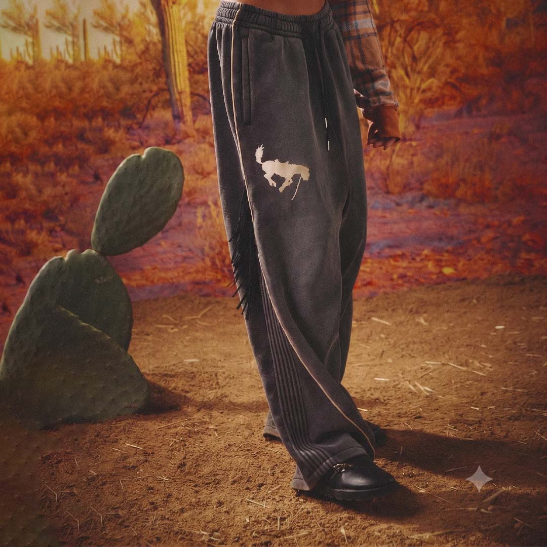 Happy Chap Wide Leg Sweat Pants | Washed Black