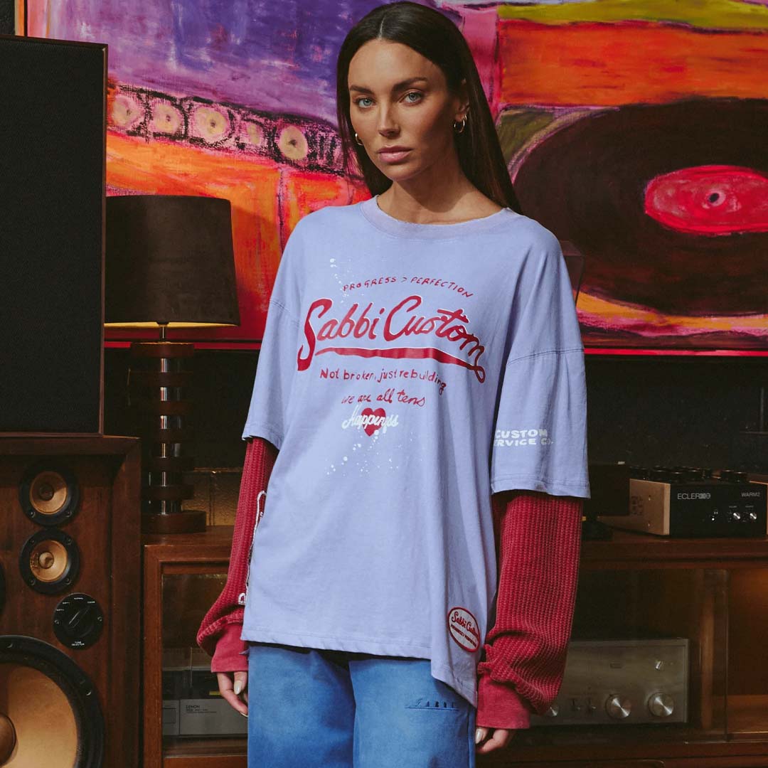 Sabbi Custom Long Sleeve Tee | Lilac
