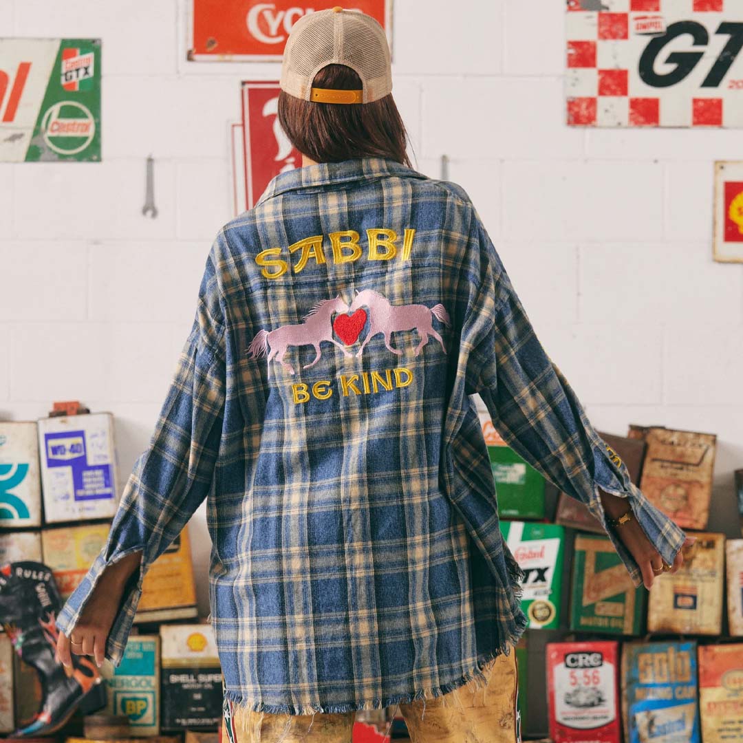 Horse Power Flannel Shirt | Blue