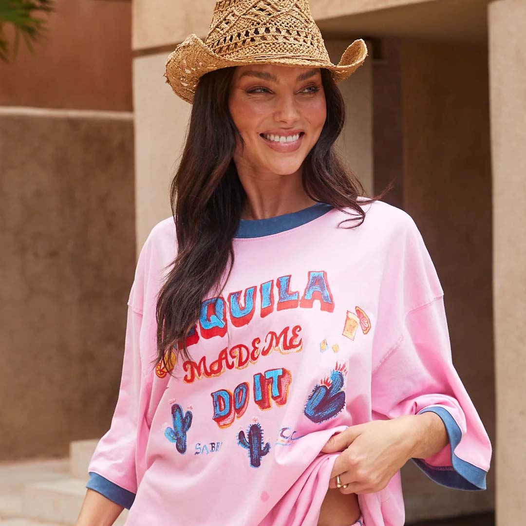 Tequila made me do it Tee | Pink