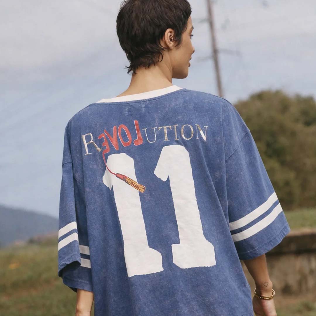 Very Oversized Love Revolution Tee | Blue