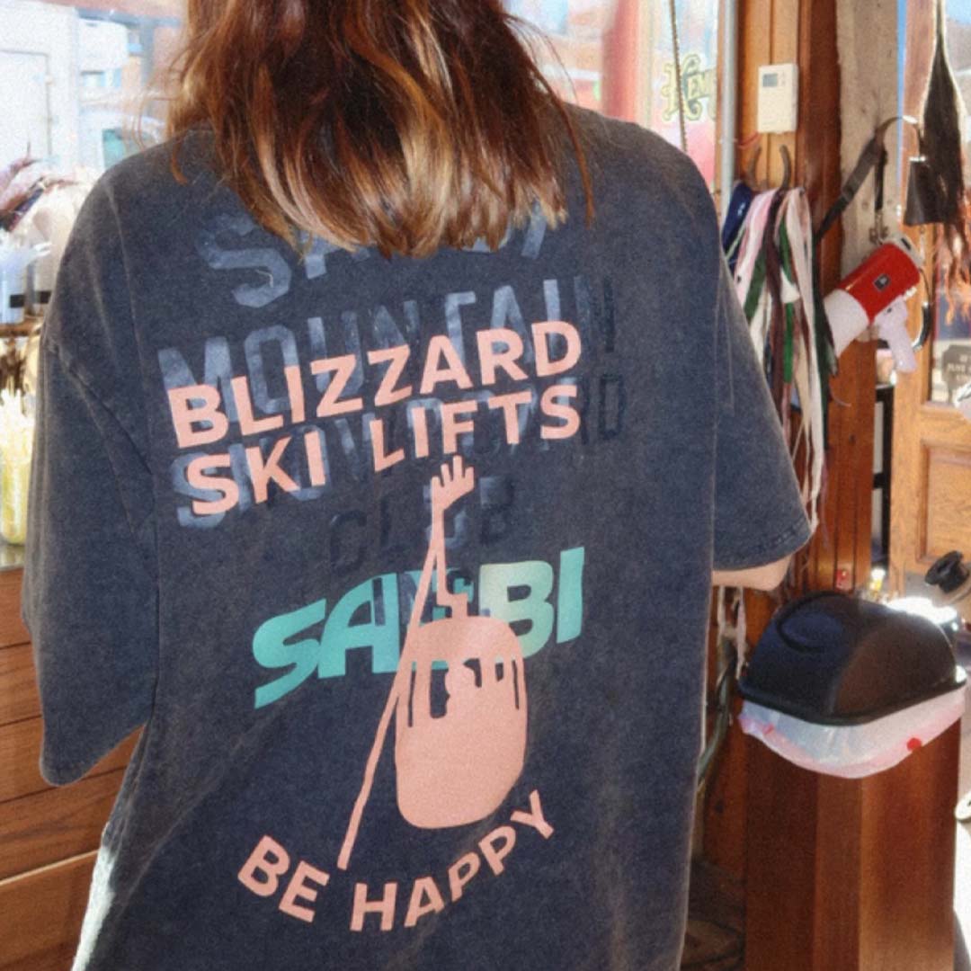 Blizzard Ski Lift Tee | Washed Black