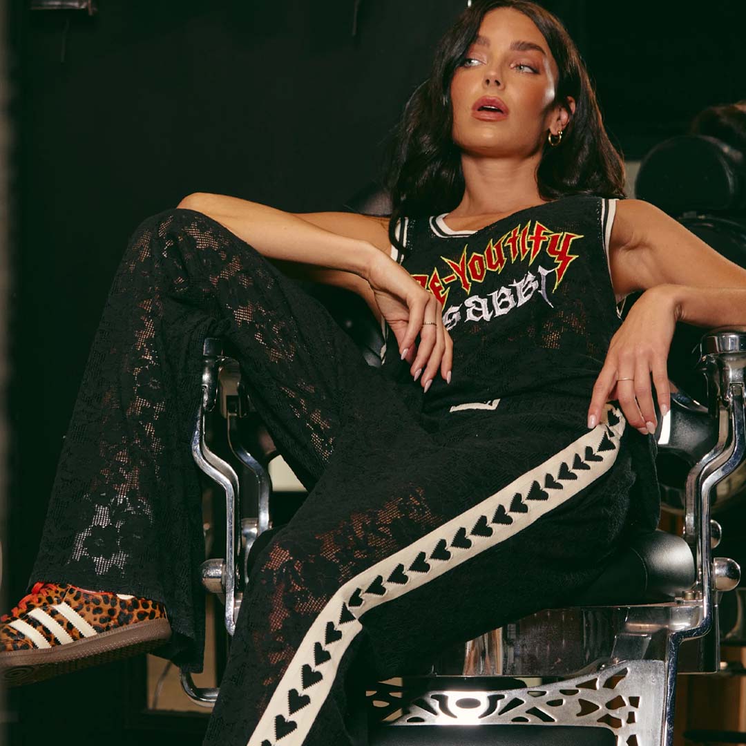 The Raving Hearts Pants | Black Lace