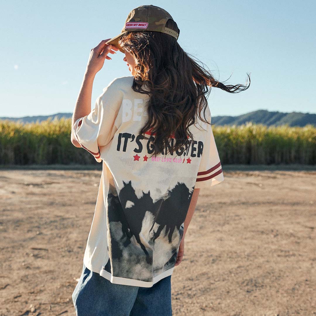 VERY OVERSIZED Rodeo Self Love Club Tee | Beige