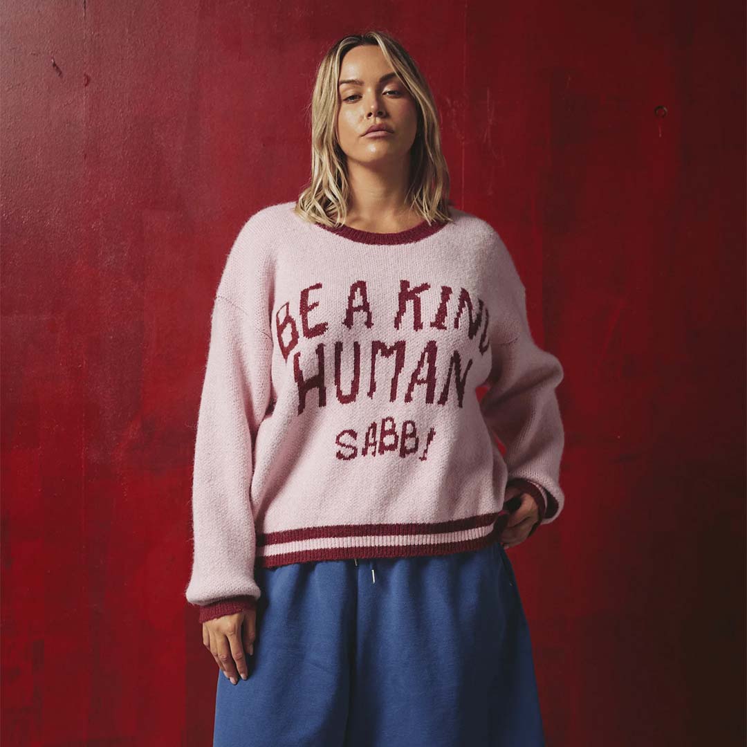 Be A Kind Human Knit Jumper | Pink