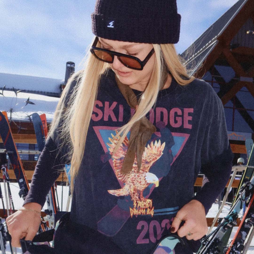 Blizzard Ski Lift Tee | Washed Black