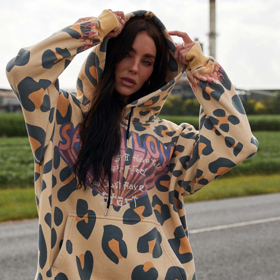 Flaming Leopard Hoodie