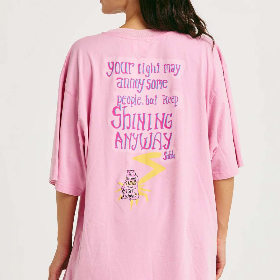 The Very Oversized Shining Anyway Tee | Pink
