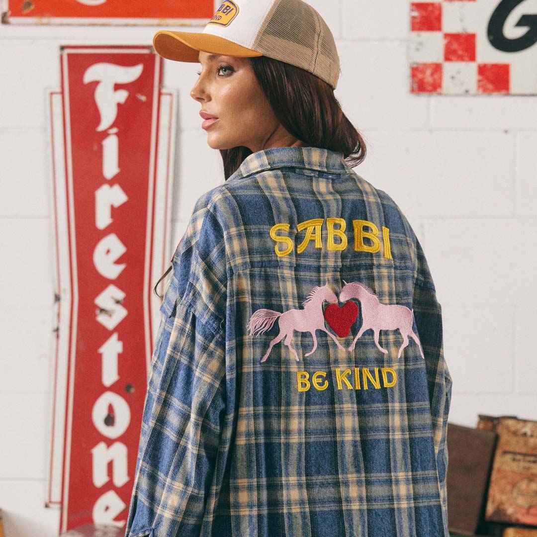 Horse Power Flannel Shirt | Blue