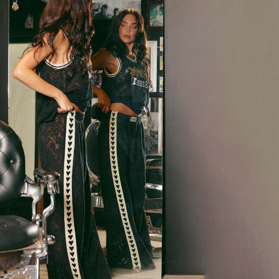 The Raving Hearts Pants | Black Lace
