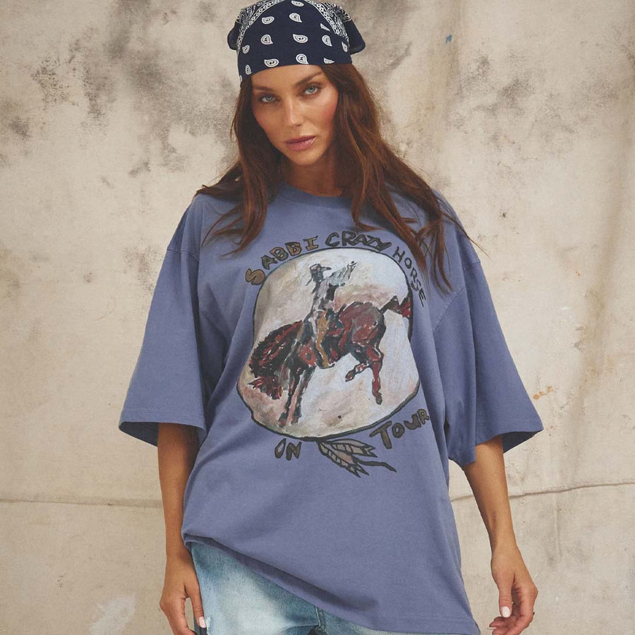 Crazy Horse Tee | Dusty Lavender