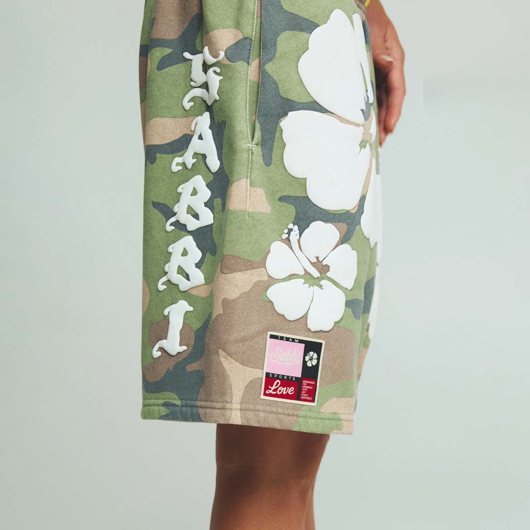 The Happy Hibiscus Shorts | Camo