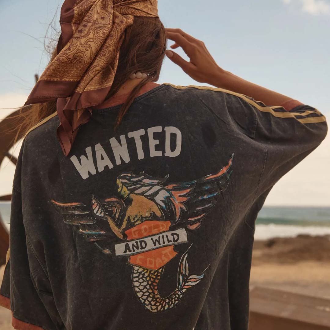 The Flying Mermaid Tee | Black