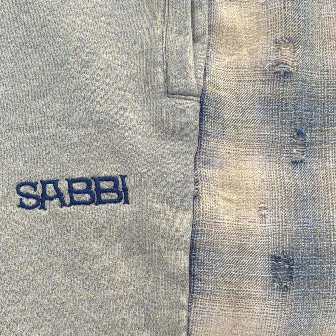 Check Mate Wide Leg Trackies | Blue