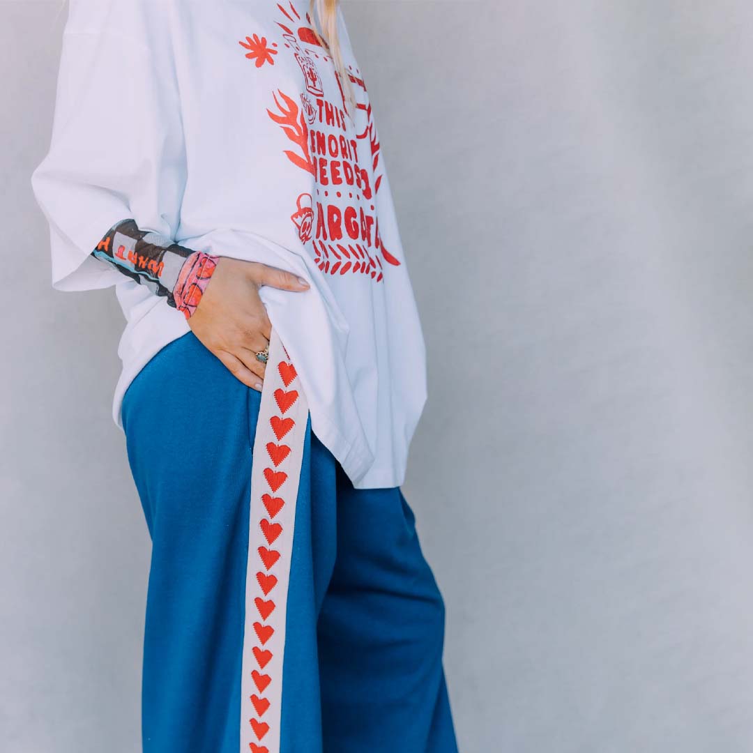 The Raving Hearts Pants | Blue