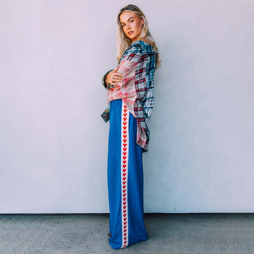 The Raving Hearts Pants | Blue