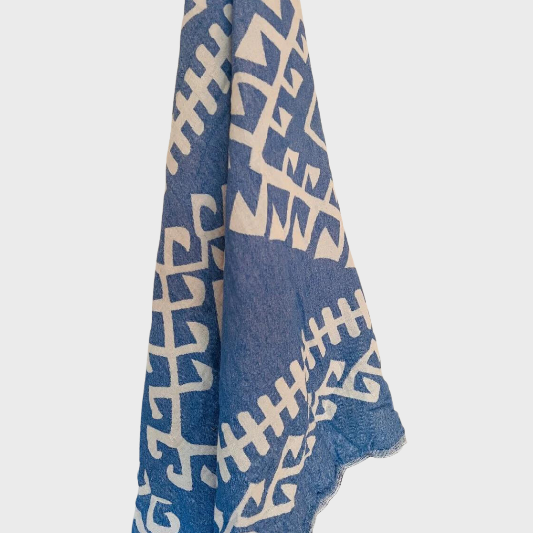 AZTEC TURKISH TOWEL | BLUE