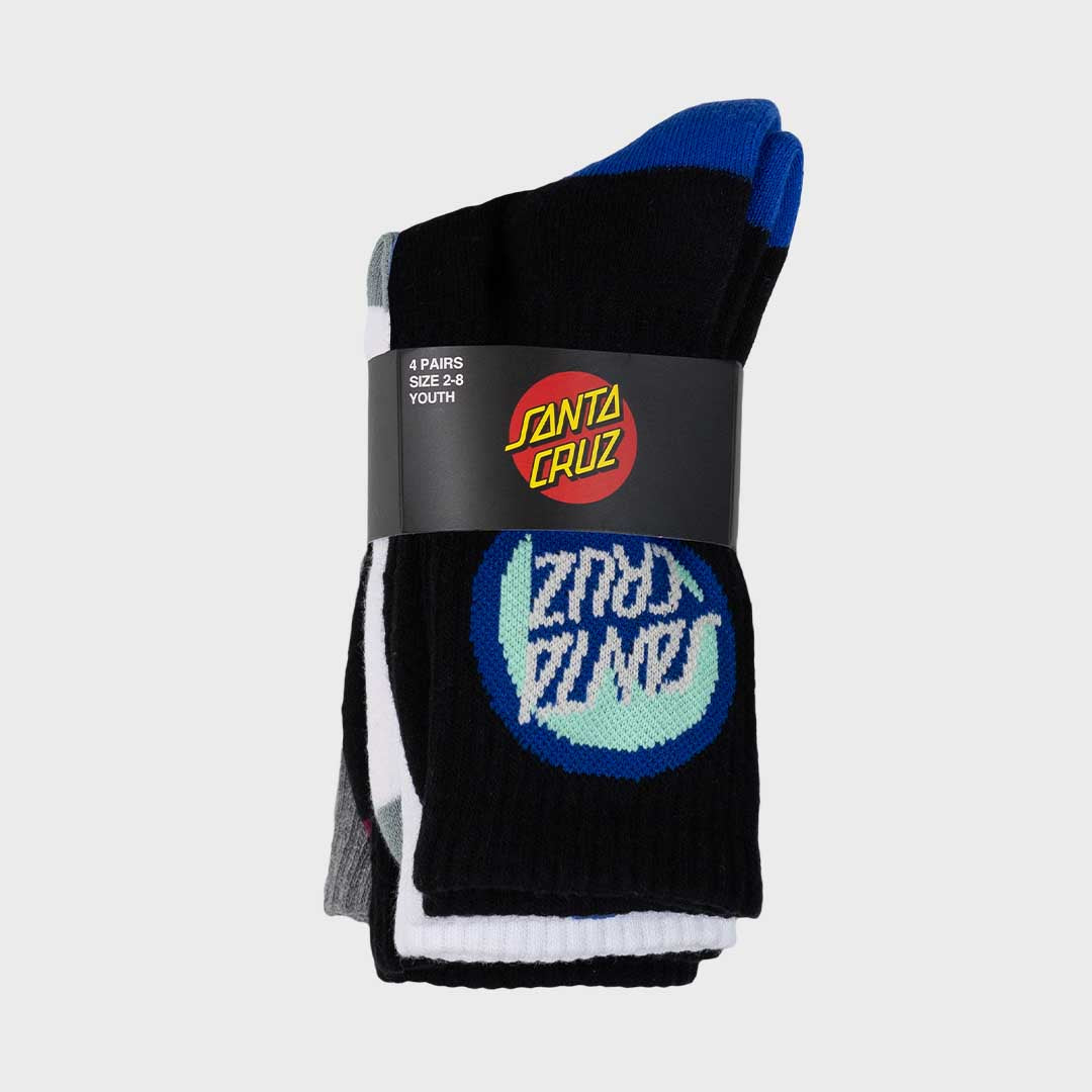 Bold Shadow Dot Crew Sock 4 Pack
