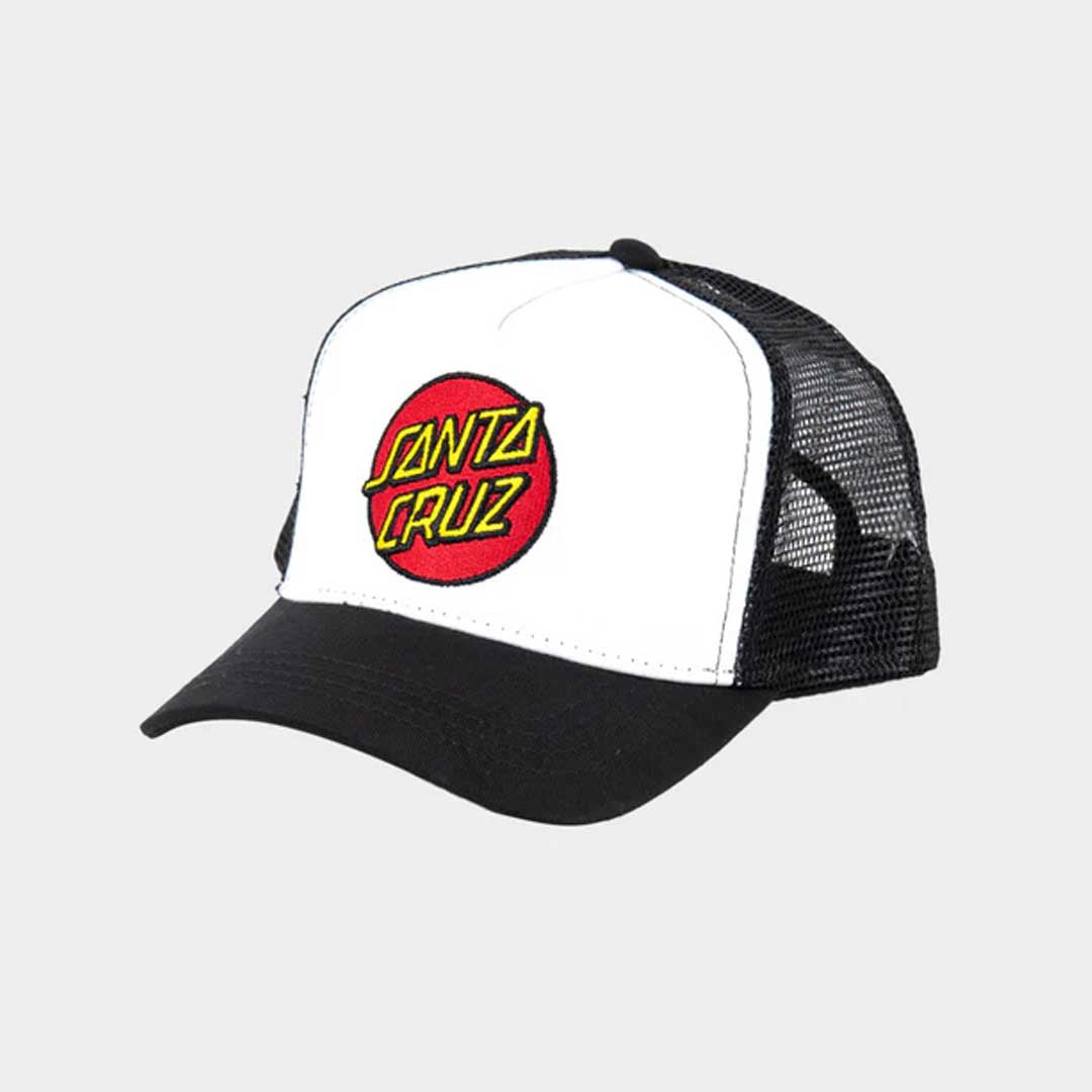 Classic Dot Patch Trucker Cap | Black