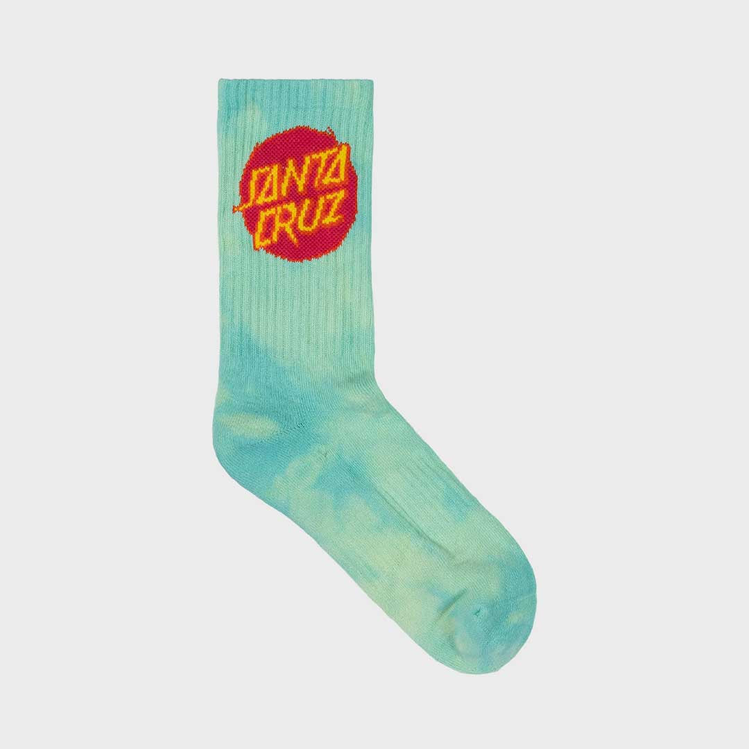 Cruz Dye Crew Sock 2 Pack | Blue Teal Tie Dye