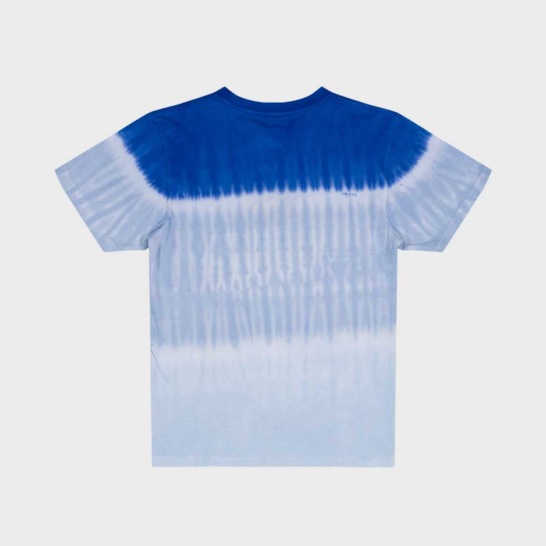 Letter Hand Mono Tee | Cobalt Tie Dye