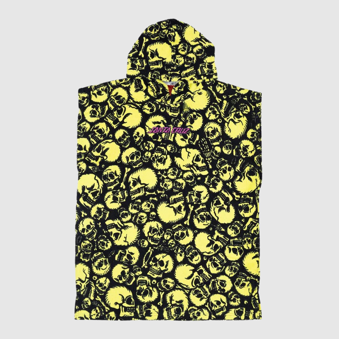 OSSUARY ALL OVER HOODED TOWEL | BLACK / YELLOW