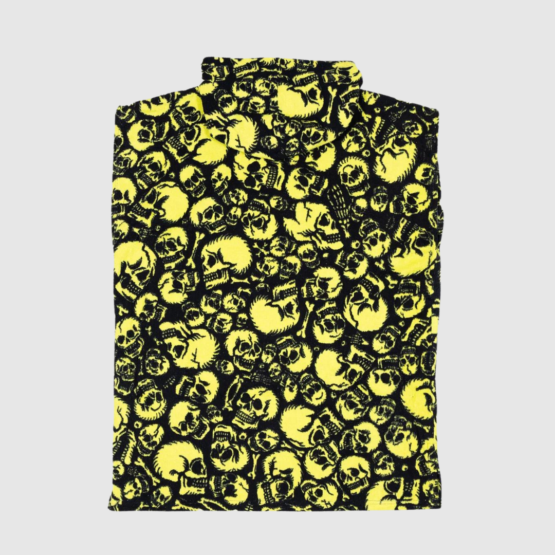 OSSUARY ALL OVER HOODED TOWEL | BLACK / YELLOW