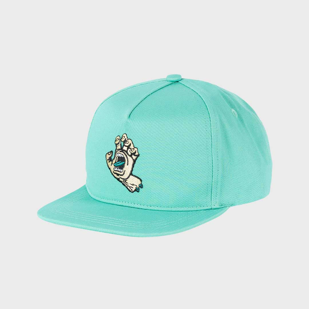 Screaming Hand Snapback Cap | Teal