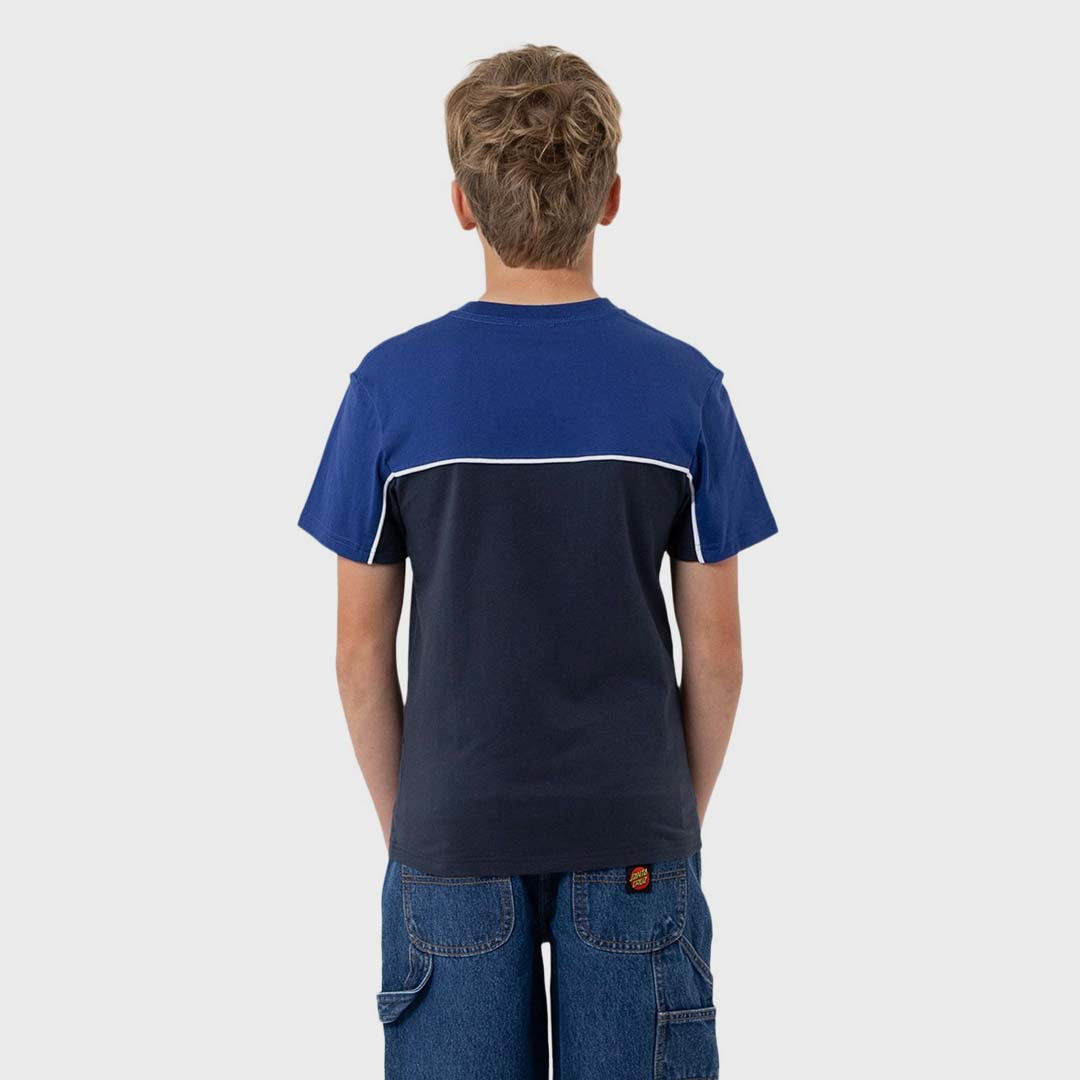 Fisheye Strip Front Tee | Dark Blue