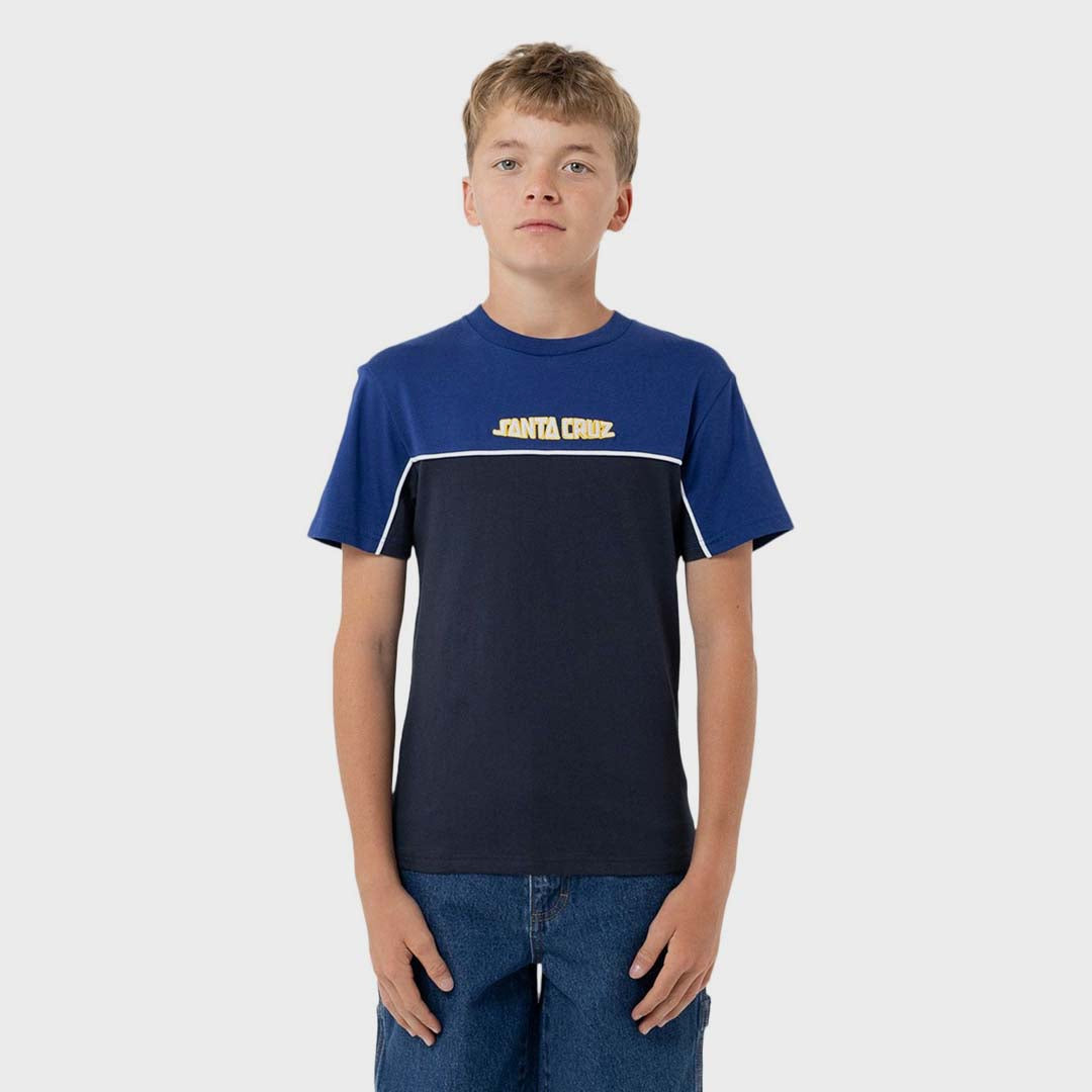Fisheye Strip Front Tee | Dark Blue