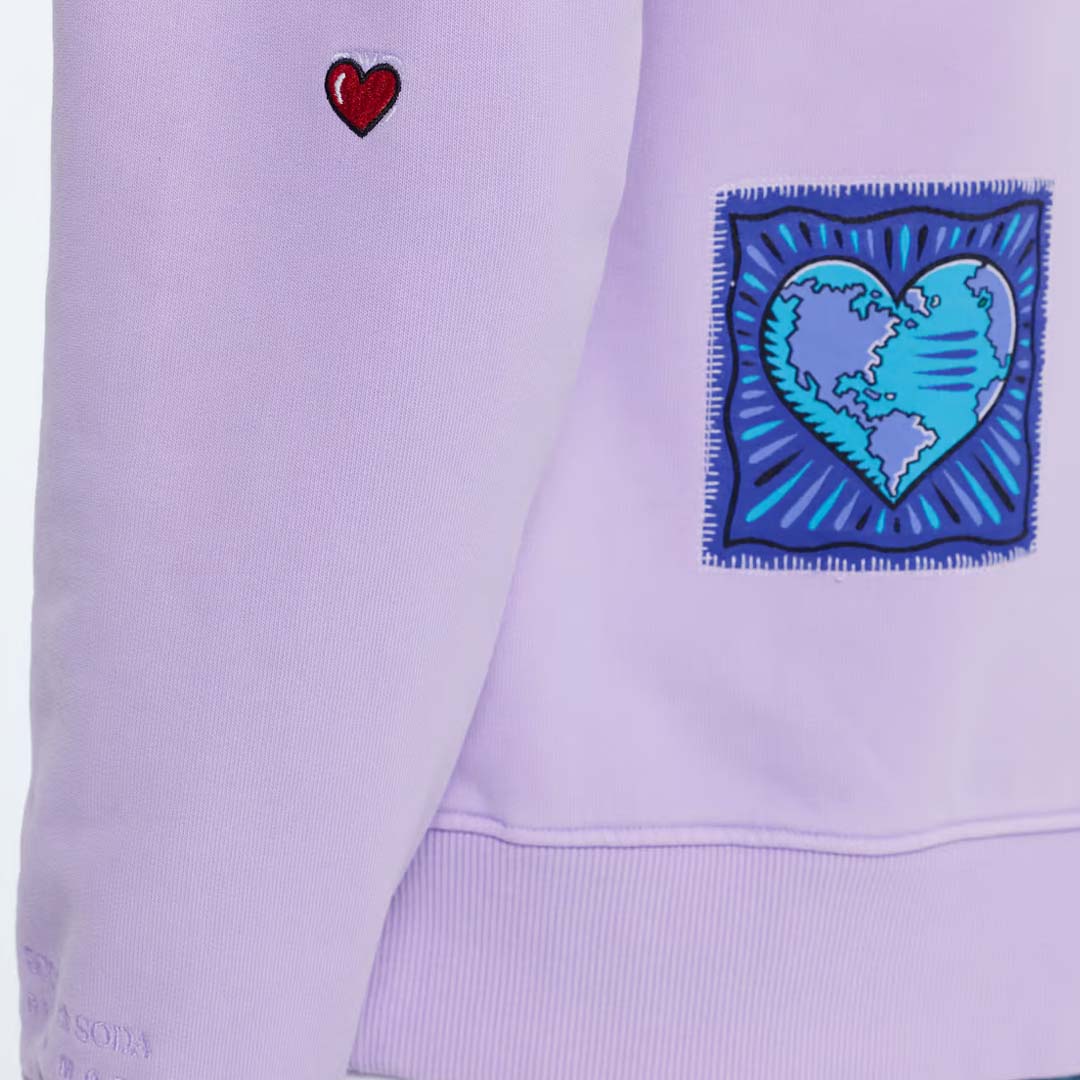 BURTON MORRIS HEART HOODIE | BRIGHT LAVENDER