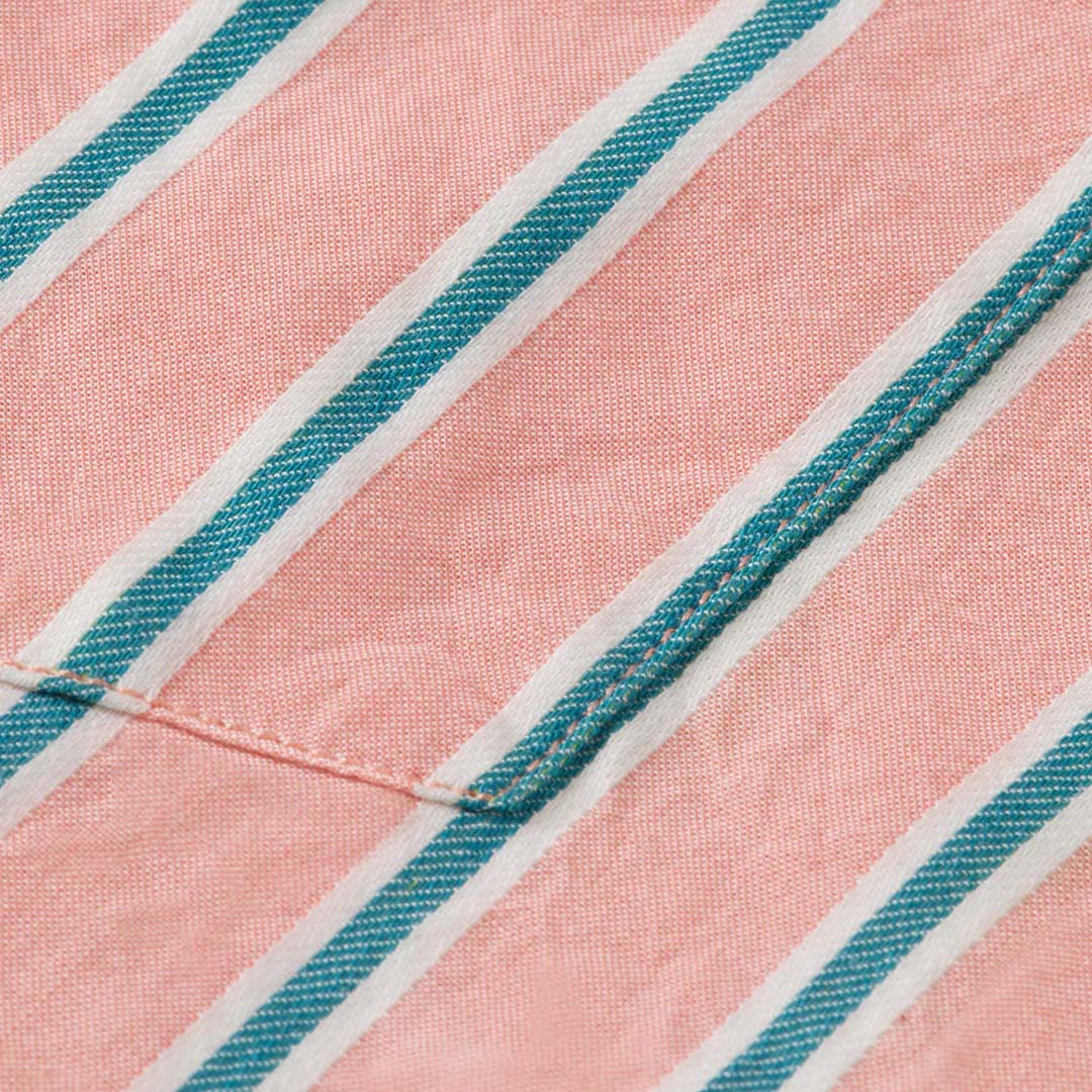 DOBBY STRIPE SHIRT| CORAL STRIPE