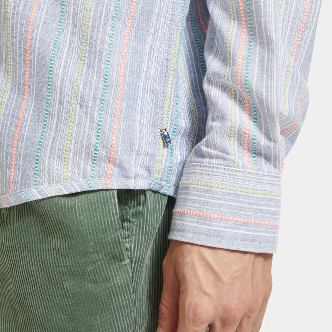 DOBBY STRIPED SHIRT | MULTICOLOUR STRIPE