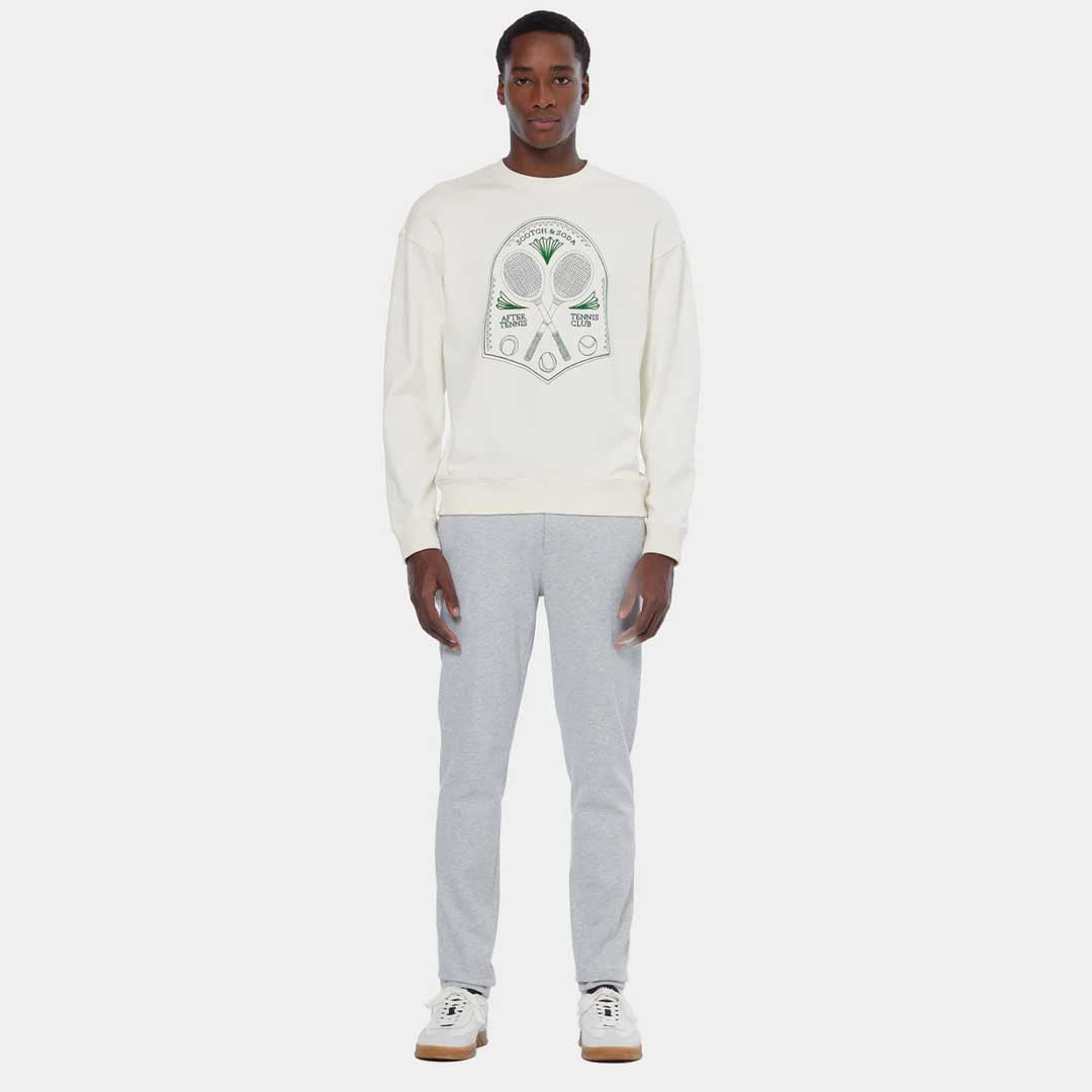 Embroidered Artwork Sweatshirt | Swan Green