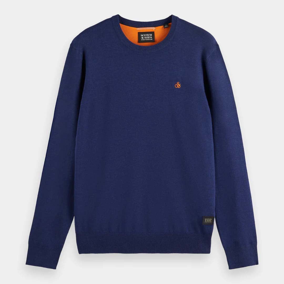 ESSENTIALS CREWNECK PULLOVER |  DENIM BLUE