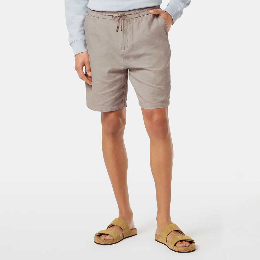Fave Cotton-Linen Shorts | Highway Grey