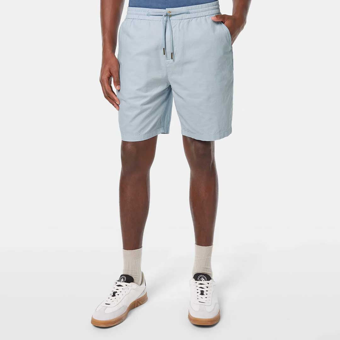 Fave Cotton-Linen Shorts | Light shirting blue