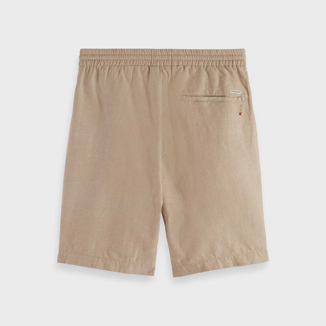 FAVE COTTON-LINEN SHORTS | SEA STONE